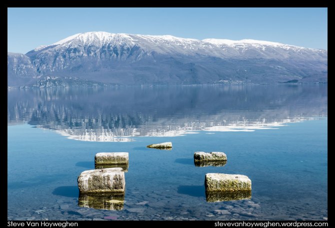 Albania, Pogradec :: Lake reflections